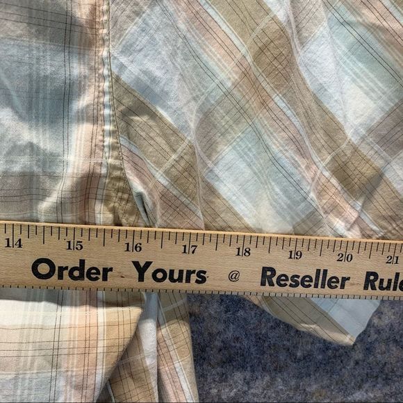 Calvin Klein Shirt Men's Large Adult Cream  Long Sleeve Cotton Lightweight - Picture 9 of 10